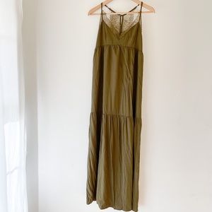 LOVESTITCH Olive Green Maxi Dress